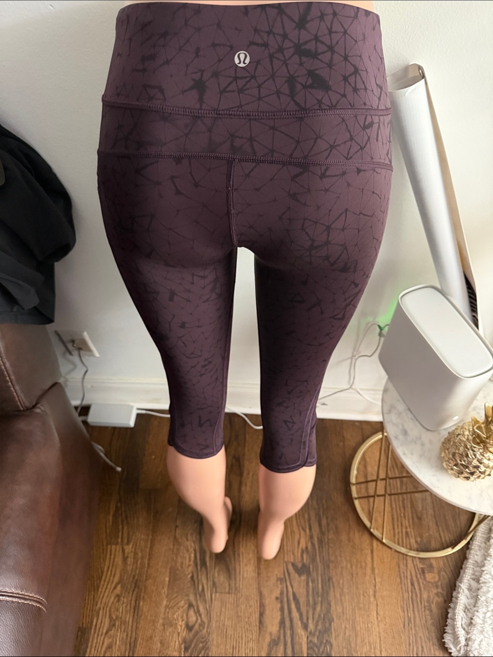 lululemon athletica Dark Plum Patterned Cropped Leggings - Picture 4 of 5